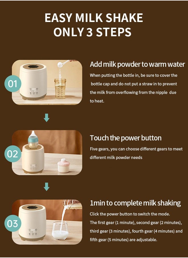 Infant Bottle Mixer Electric Automatic Bottle Shake 360 Degree Rotating Baby Milk Warmer
