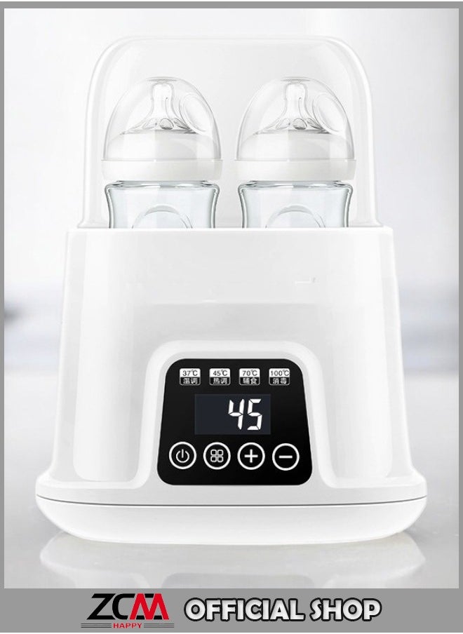 Fast and Quiet Baby Milk Bottle Warmer and Sterilizer – Adjustable Temperature with Large Capacity and LED Screen – Versatile Baby Bottle Warmer  Sterilizer for Quick and Safe Feeding