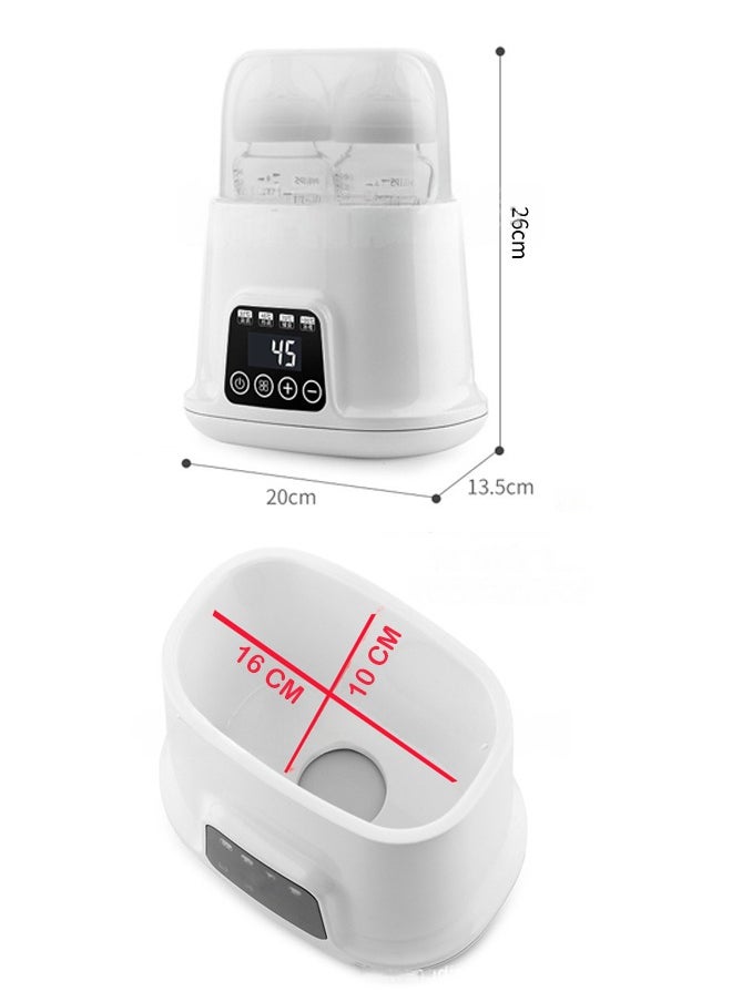 Fast and Quiet Baby Milk Bottle Warmer and Sterilizer – Adjustable Temperature with Large Capacity and LED Screen – Versatile Baby Bottle Warmer  Sterilizer for Quick and Safe Feeding