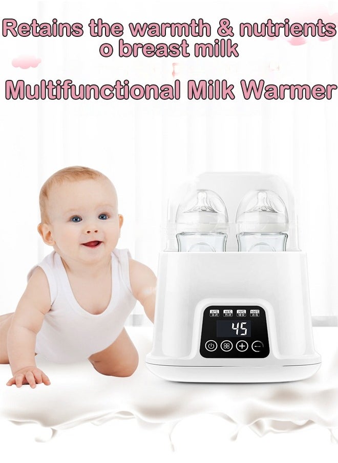 Fast and Quiet Baby Milk Bottle Warmer and Sterilizer – Adjustable Temperature with Large Capacity and LED Screen – Versatile Baby Bottle Warmer  Sterilizer for Quick and Safe Feeding