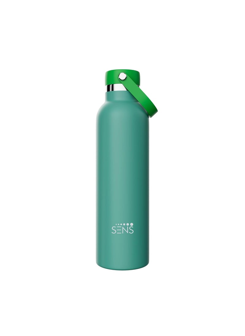 SENS LIFE Hydra Joy Stainless Steel Kids Water Bottle 750ml with Free Silicone Boot Hot or Cold up to 24 Hours Leak Proof BPA Free School Kids Mint