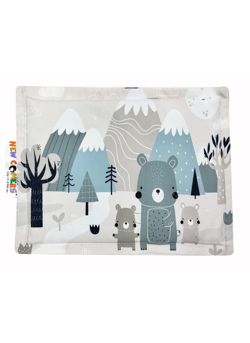 NEW COMERS Baby Mustard Seed Pillow with Cotton Fabric 0 to 18 Months Kids Pillows Animal Cartoon Prints Infant Rai Pillow for Sleep Bed Set Head Shaping Neck Support20 x 28 cm257