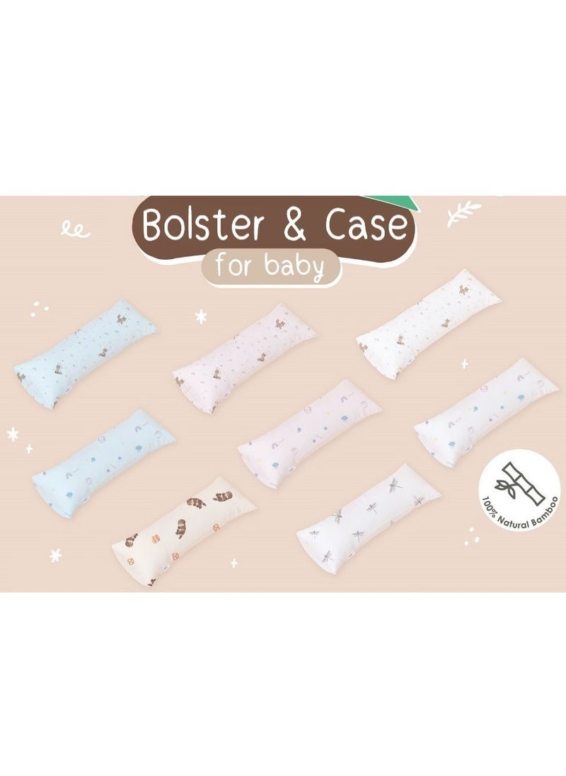 Snow Owl Bamboo Baby Bolster - Spring Fox Pink