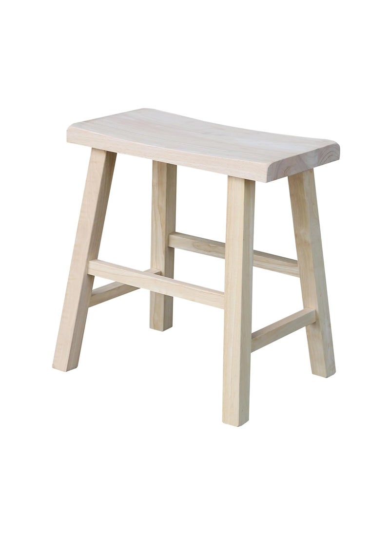 18inch International Concepts 1S681 18inch Saddle Seat Stool Unfinished