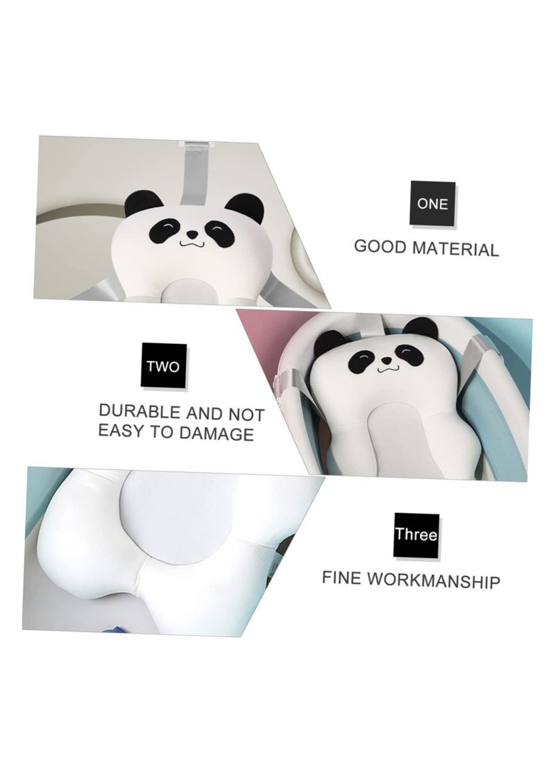 Adjustable Baby Sling Pillow and Bathtub Panda Mat - Thickened Mesh Support Cushion for Newborns and Toddlers, Non-Slip Bathing Seat for Safe and Comfortable Bath Time.