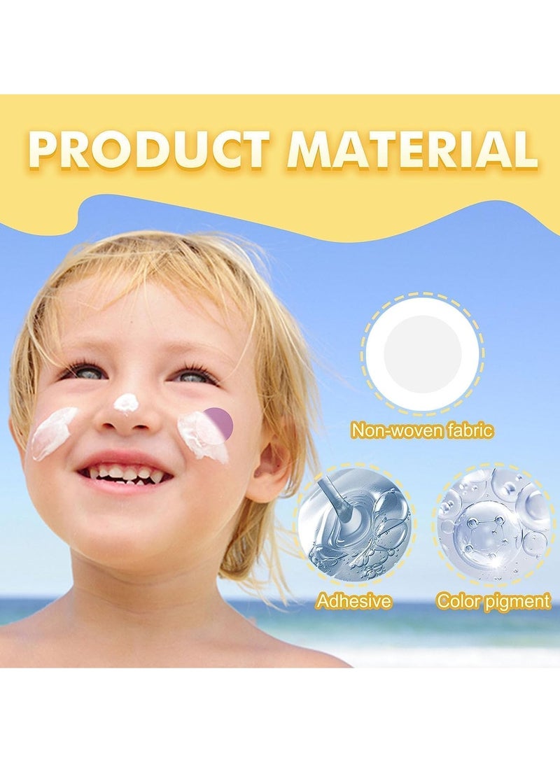 UV Stickers 48PCS UV Detecting Patches UV Detection Stickers for Sunscreen Reapply Reminder Sunny Patch Stickers UV Stickers for Kids and Adults