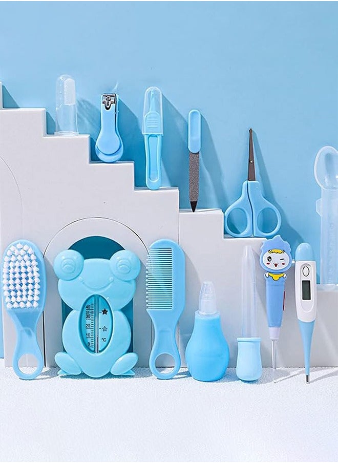 13 Piece Baby Grooming Kit Set Blue Baby Care Set