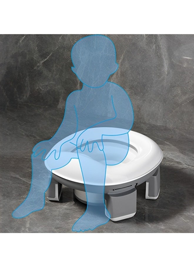 Portable Potty Training Toilet for Kids with Storage Bag,Foldable Travel Potty Chair for Outdoor and Indoor Easy to Clean,Toddler Urinal,Potty Training Toilet Seat for Boys and Girls(Gray)