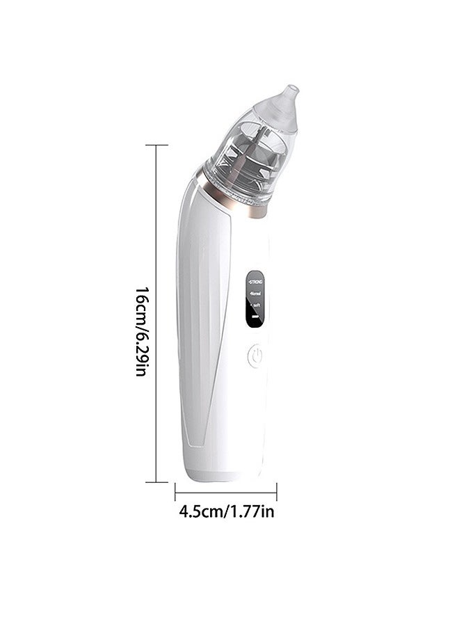 Baby Nasal Aspirator, Adjustable 3 Levels Suction, Electric Nose Cleaner with 2 Silicone Tip