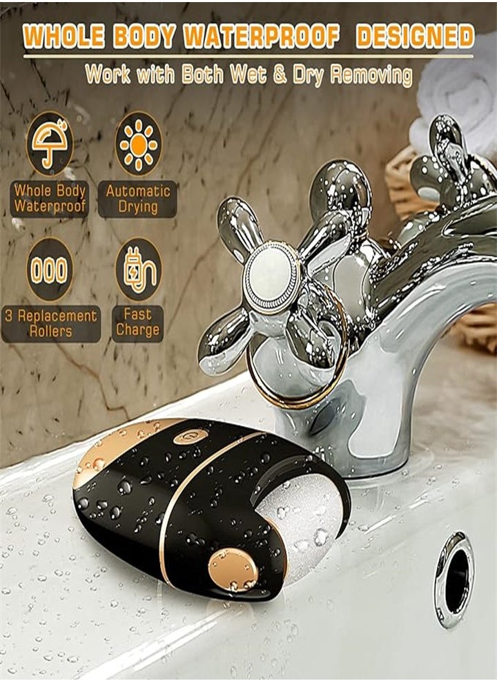 New smart rechargeable, painless for removing dead skin and calluses, electric pedicure foot grinder set 16 pieces (white)