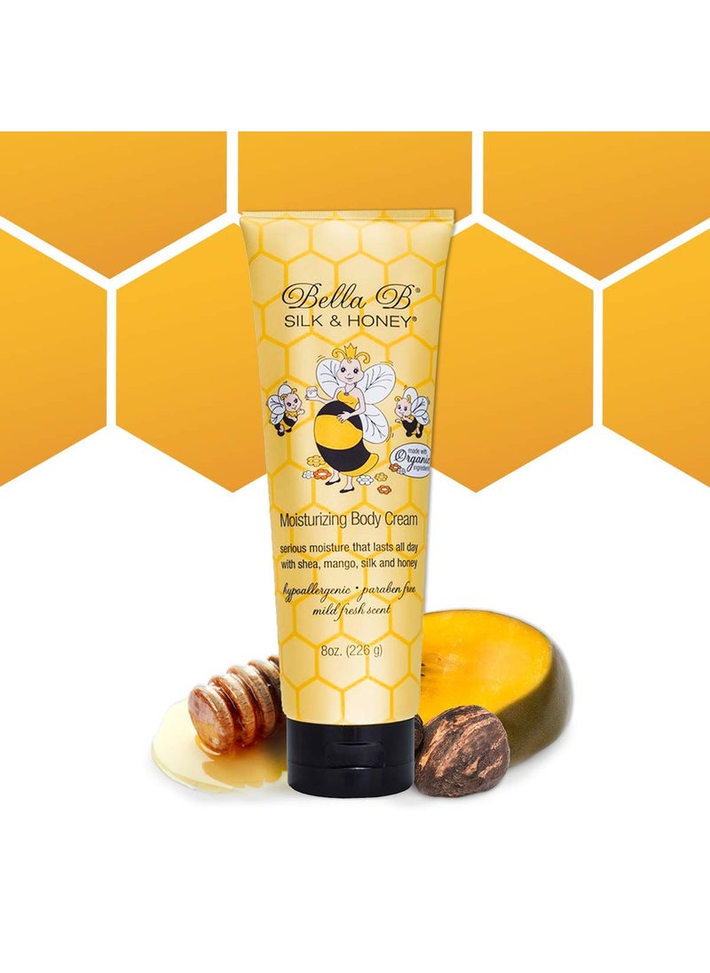 BELLA B Silk & Honey 8 oz - Pregnancy Safe Moisturizing Lotion - Made with Natural Ingredients - Use Twice Daily for Moist, Soft Skin
