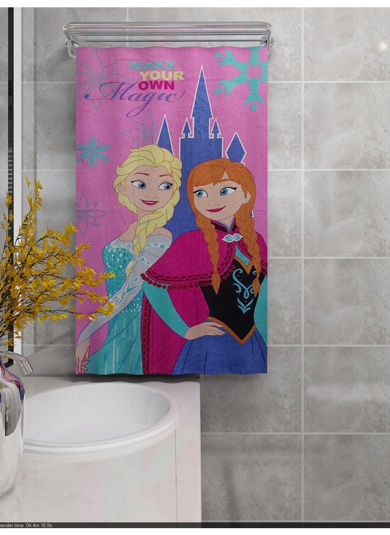 Athom Living Disney Frozen 350 GSM Cotton Bath Towel Pink