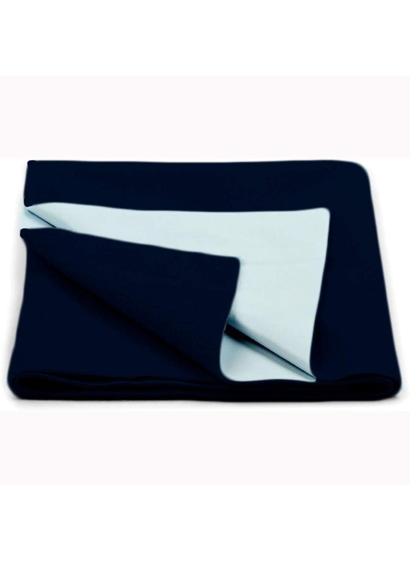 Edenwald Waterproof Quick Dry Sheet for Baby Oil Cloth for Baby Navy Blue_XLarge 200cm x 140cm