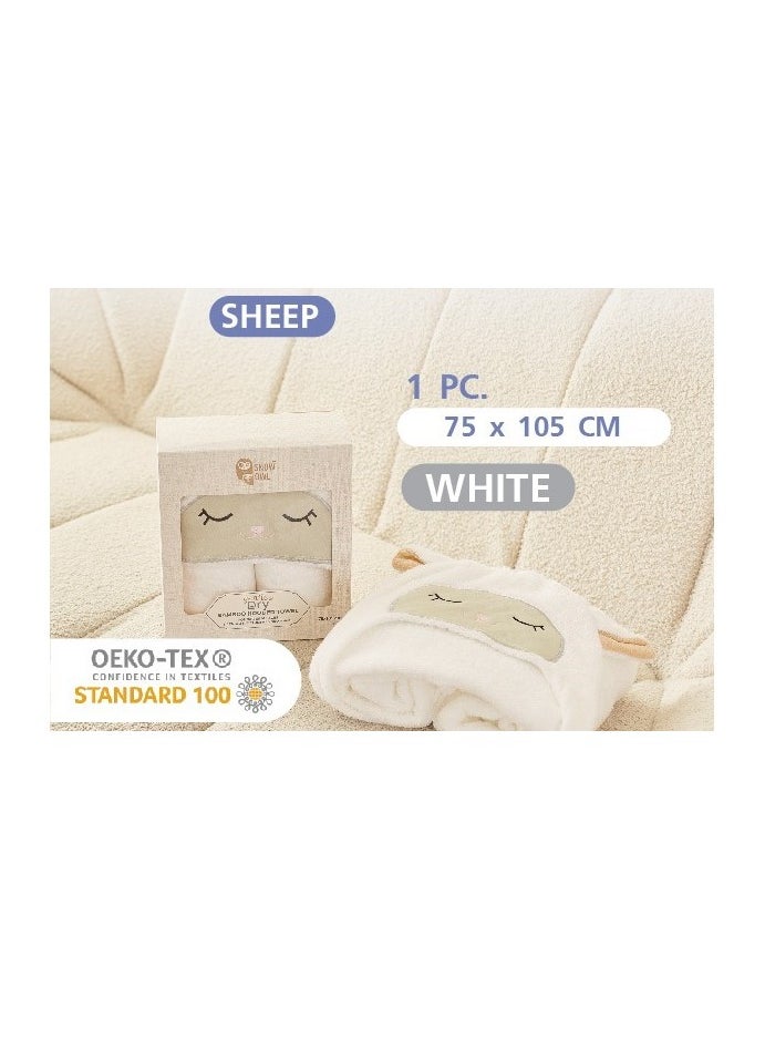 Snow Owl Gentle Dry Bamboo Hooded Towel - Sheep