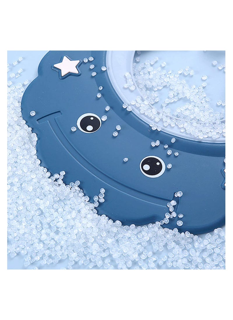 2 Pack Adjustable Baby Shower Cap Silicone Hair Washing Shield Soft Visor for Infants Over 6 Months Safe Shampoo Hat