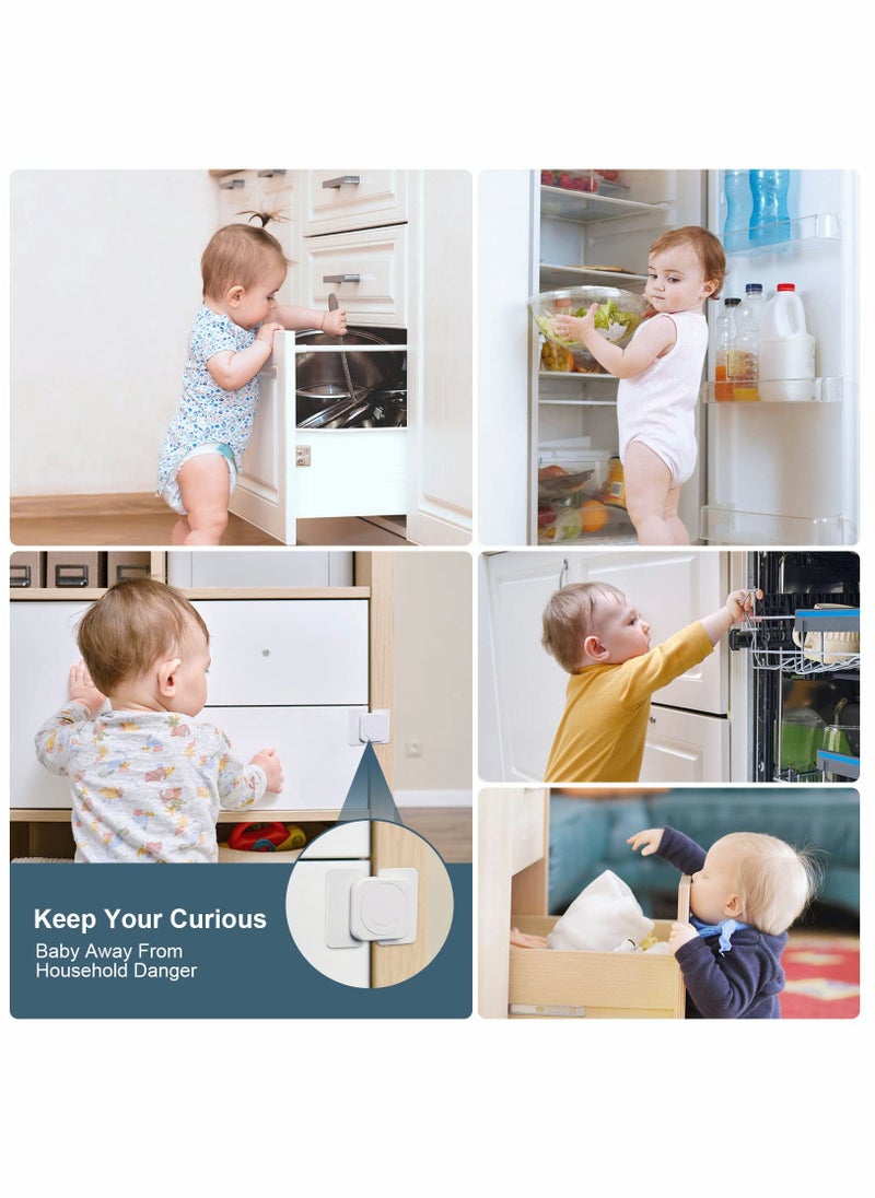 10Pcs Child Safety Cupboard Door Strap Locks - Baby Proofing Cabinet Locks for Kitchen Cabinets and Drawers, No Tools or Drilling Required for Easy Installation.