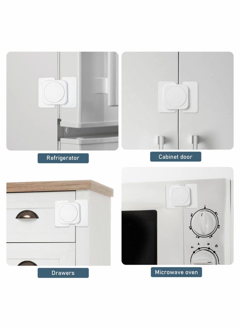 10Pcs Child Safety Cupboard Door Strap Locks - Baby Proofing Cabinet Locks for Kitchen Cabinets and Drawers, No Tools or Drilling Required for Easy Installation.