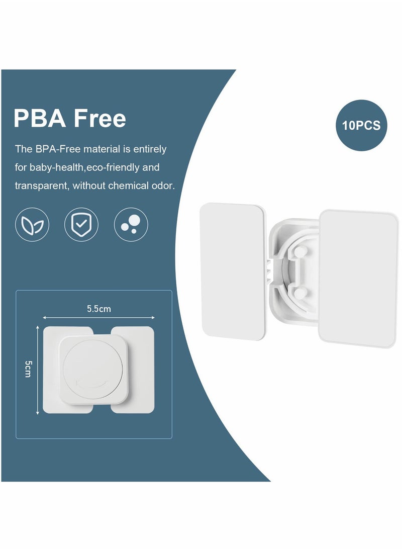 10Pcs Child Safety Cupboard Door Strap Locks - Baby Proofing Cabinet Locks for Kitchen Cabinets and Drawers, No Tools or Drilling Required for Easy Installation.