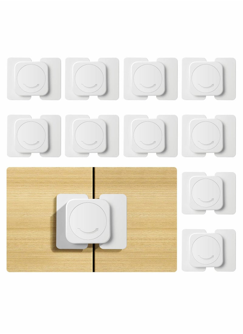 10Pcs Child Safety Cupboard Door Strap Locks - Baby Proofing Cabinet Locks for Kitchen Cabinets and Drawers, No Tools or Drilling Required for Easy Installation.