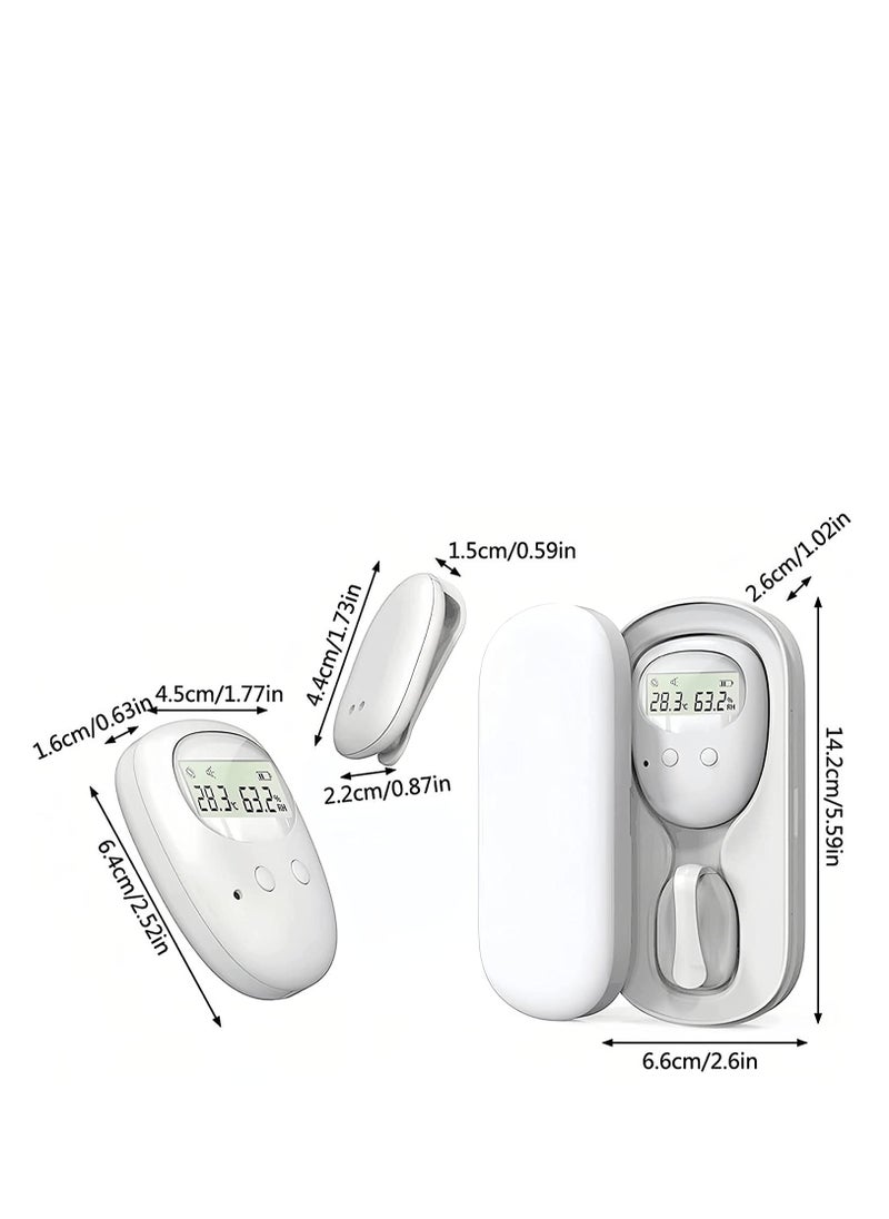 Wireless Bedwetting Alarm for Boys and Girls Temperature Humidity Sound and Vibration Induction Display Bed-wetting Sensor Wireless Bedwetting Alarm System for Kids or The Elderly
