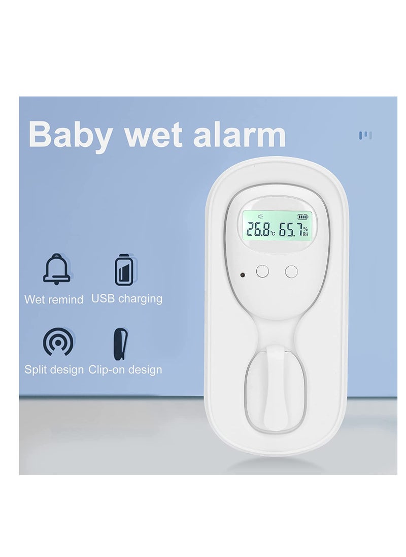 Wireless Bedwetting Alarm for Boys and Girls Temperature Humidity Sound and Vibration Induction Display Bed-wetting Sensor Wireless Bedwetting Alarm System for Kids or The Elderly