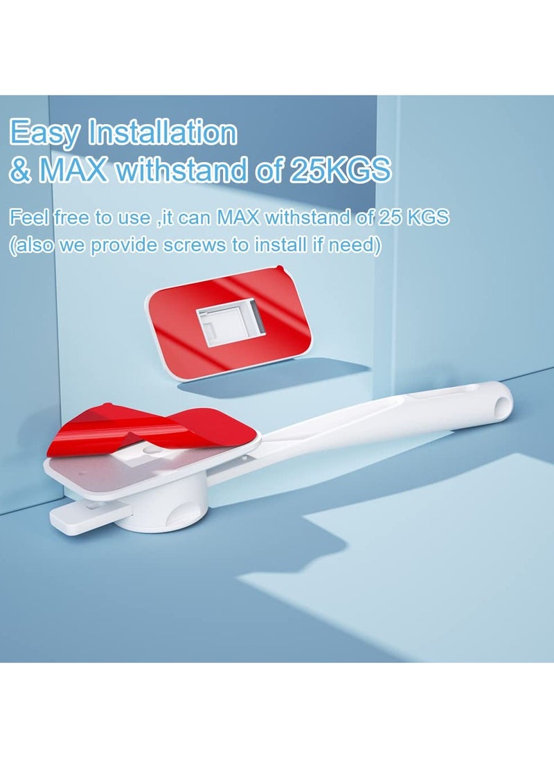 Adjustable Childproof Door Restrictor and Finger Pinch Guard for Baby and Pet Safety White