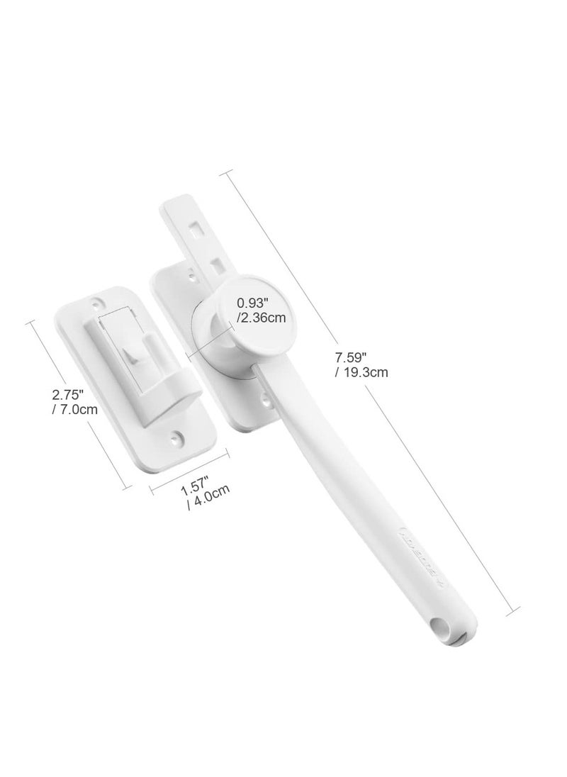 Adjustable Childproof Door Restrictor and Finger Pinch Guard for Baby and Pet Safety White