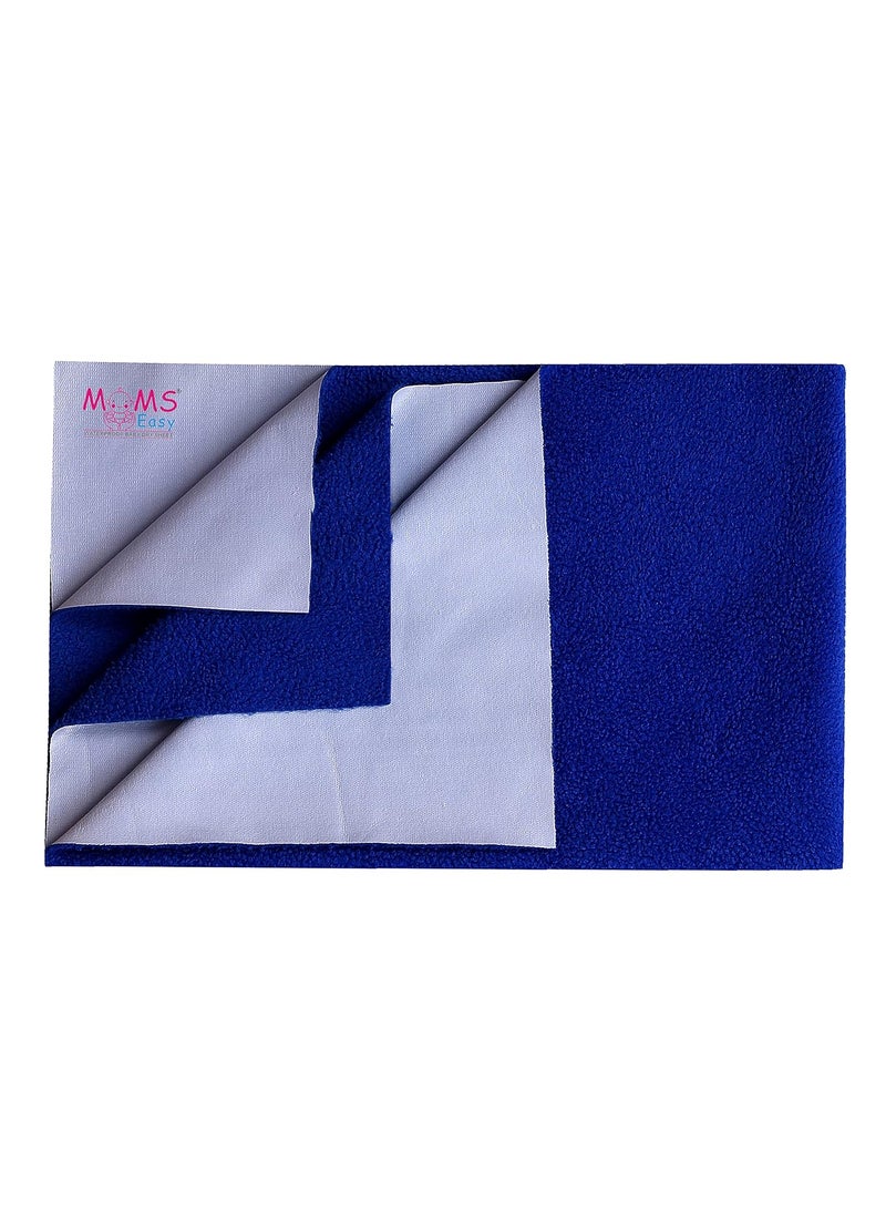 MOMSEASY New Born Baby Bed Protector Waterproof New Born Baby Urine Mat Water Proof Bed and Baby Accessories for New Born RBlue Large 140x100 cm