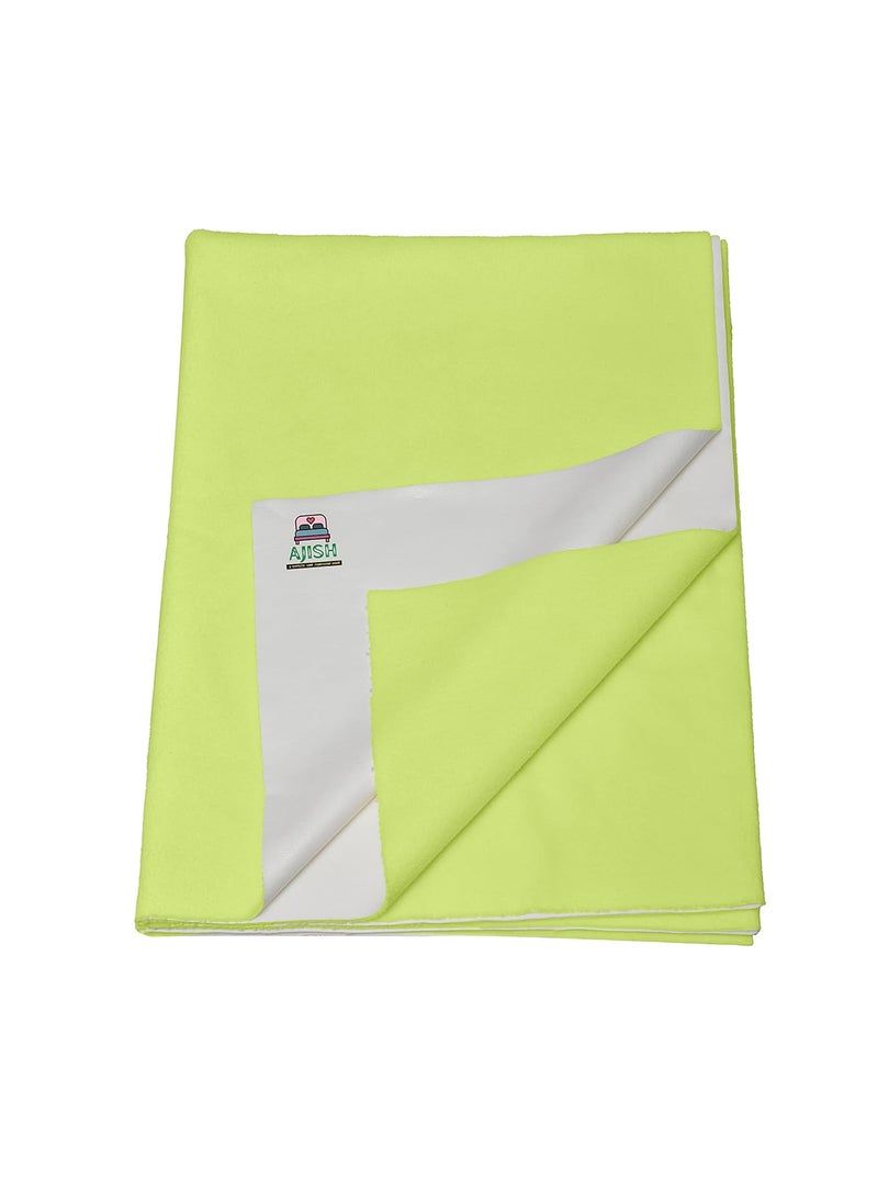 Baby Bed Protector Reusable 100 Waterproof High Absorbent Faster Dry Sheet Soft Cotton Fabric Best for New Born Babies Toddler Children 100X140CM Mint Green Large Pack of 1