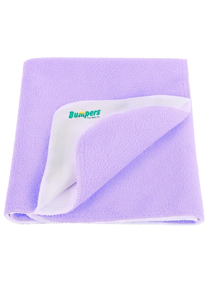 Bumpers The Baby Co Waterproof Interlock Quick Dry Sheet for Baby Bed Pad Extra Absorbent Washable Matress Protector Baby Bed Protector Sheet for Toddler Children Violet XL 200x140 cm