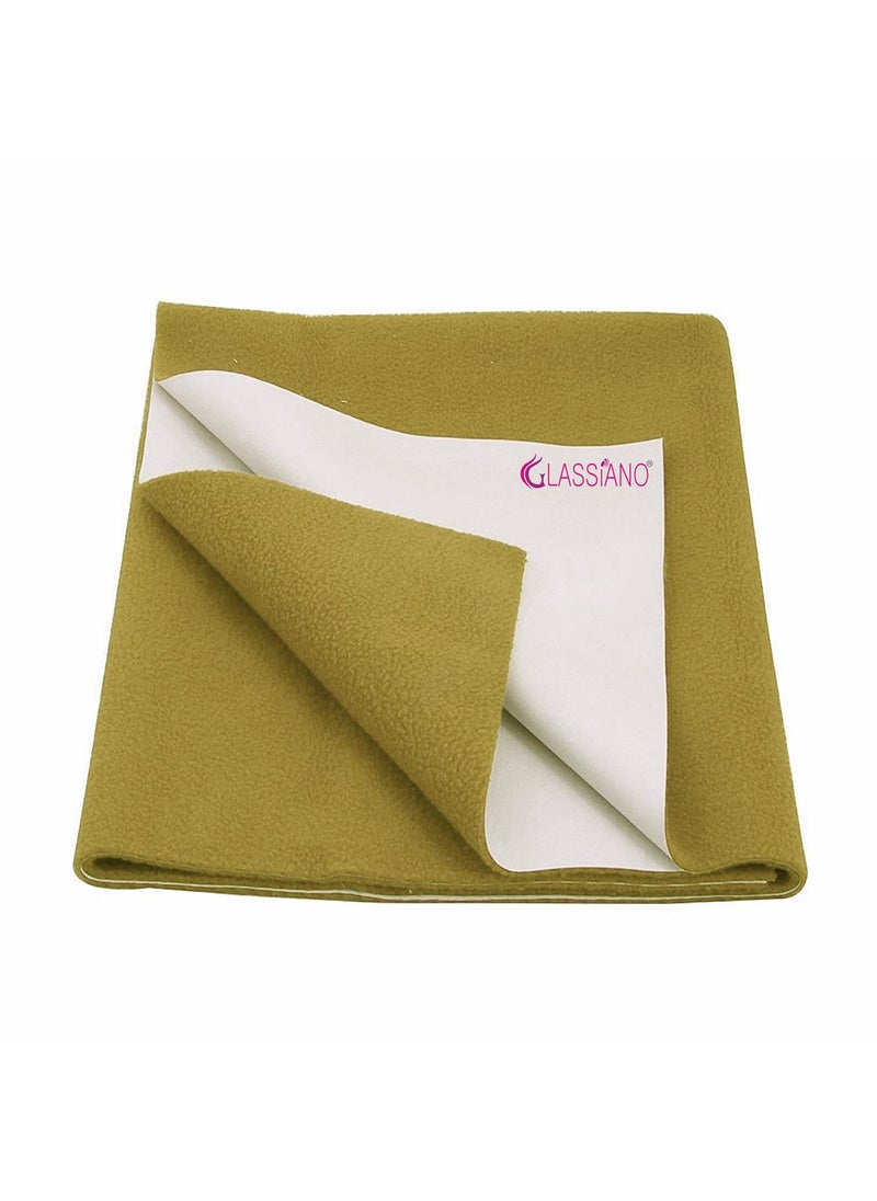 Glassiano Star Waterproof Reusable Waterpoof Baby Bed Protector for your Mattress Single Bed140cm X 220cm ColorGolden Green