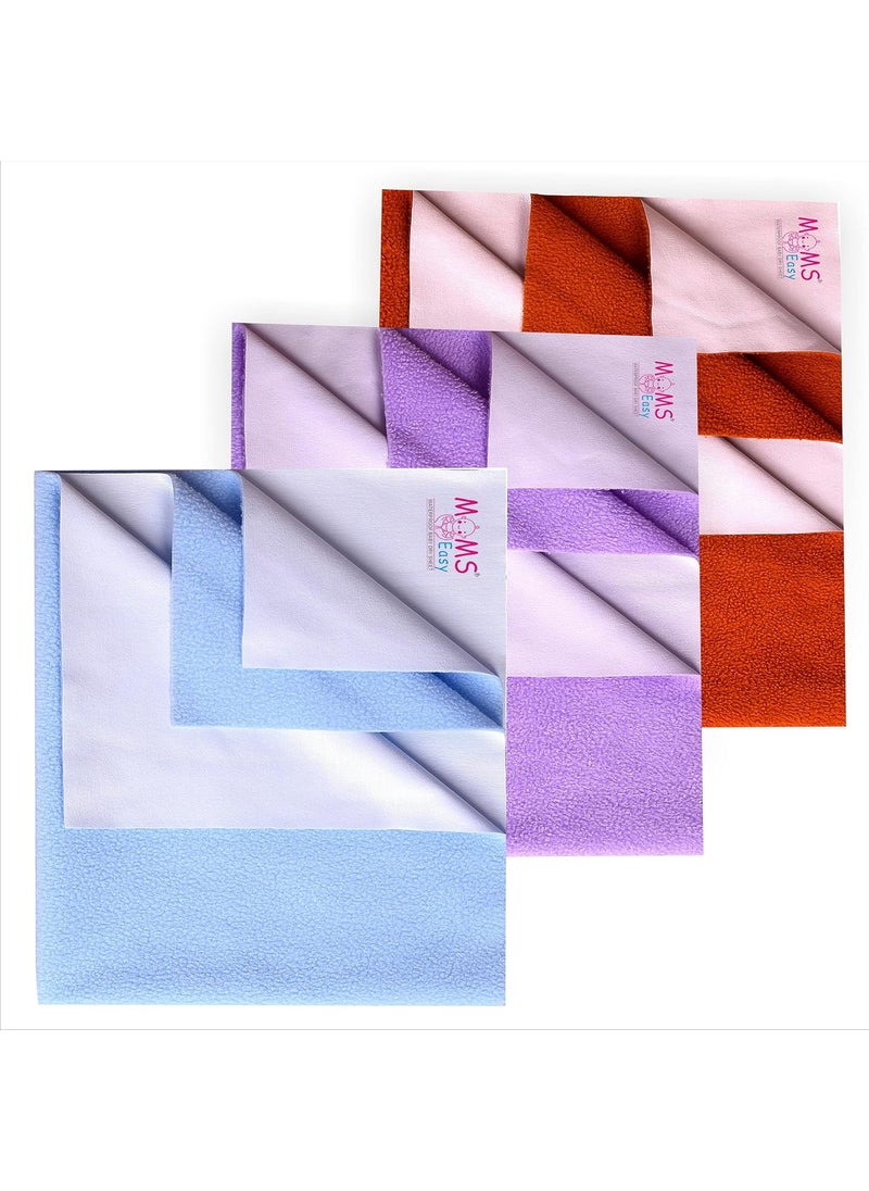 MOMSEASY New Born Baby Kids Waterproof Bed Protector Baby Urine Mat Waterproof Waterproof Bed Protector Sheet and Baby Products Combo SLMaroon Medium 100x70 cm