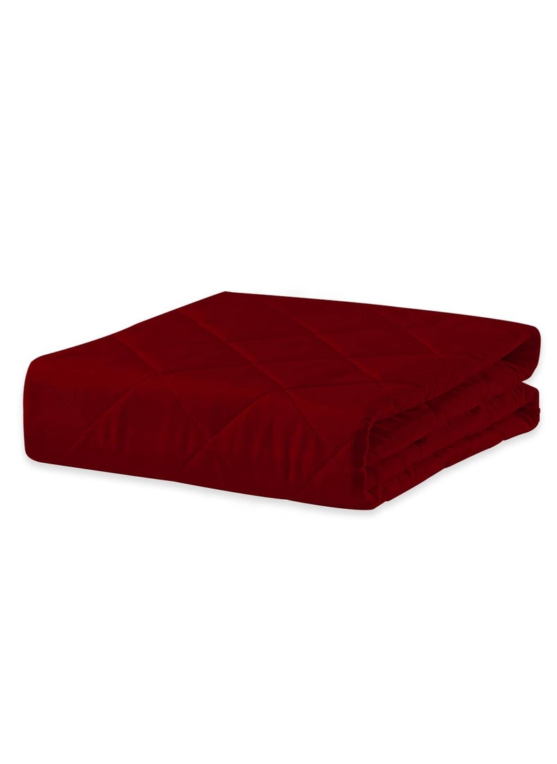 ADBENI HOME Quilted Cotton Extra Absorbent Quick Dry Baby Bed Protector Waterproof Cot Sheet Crib Mattress Protection Toddler Medium 100x65 cm Maroon