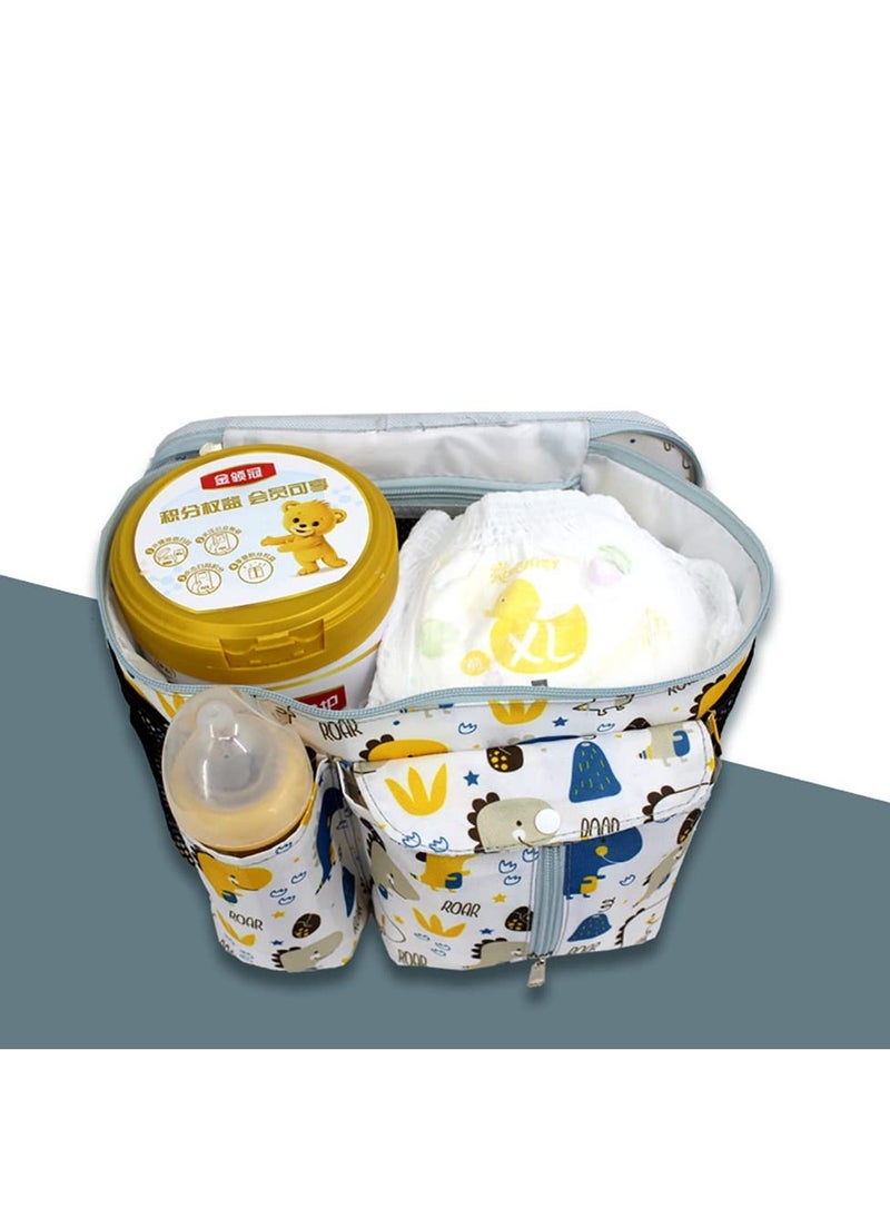 Multi-Functional Waterproof Baby Stroller Organizer with Cup Holder - Essential Pram Accessory with Included Changing Organizer for Ultimate Convenience