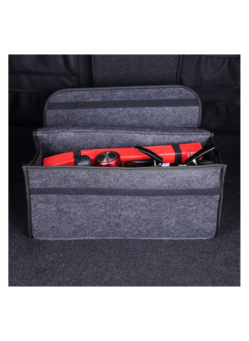 Car Soft Storage Box Trunk Bag Travel Organizer Holder Accessories Deep Grey