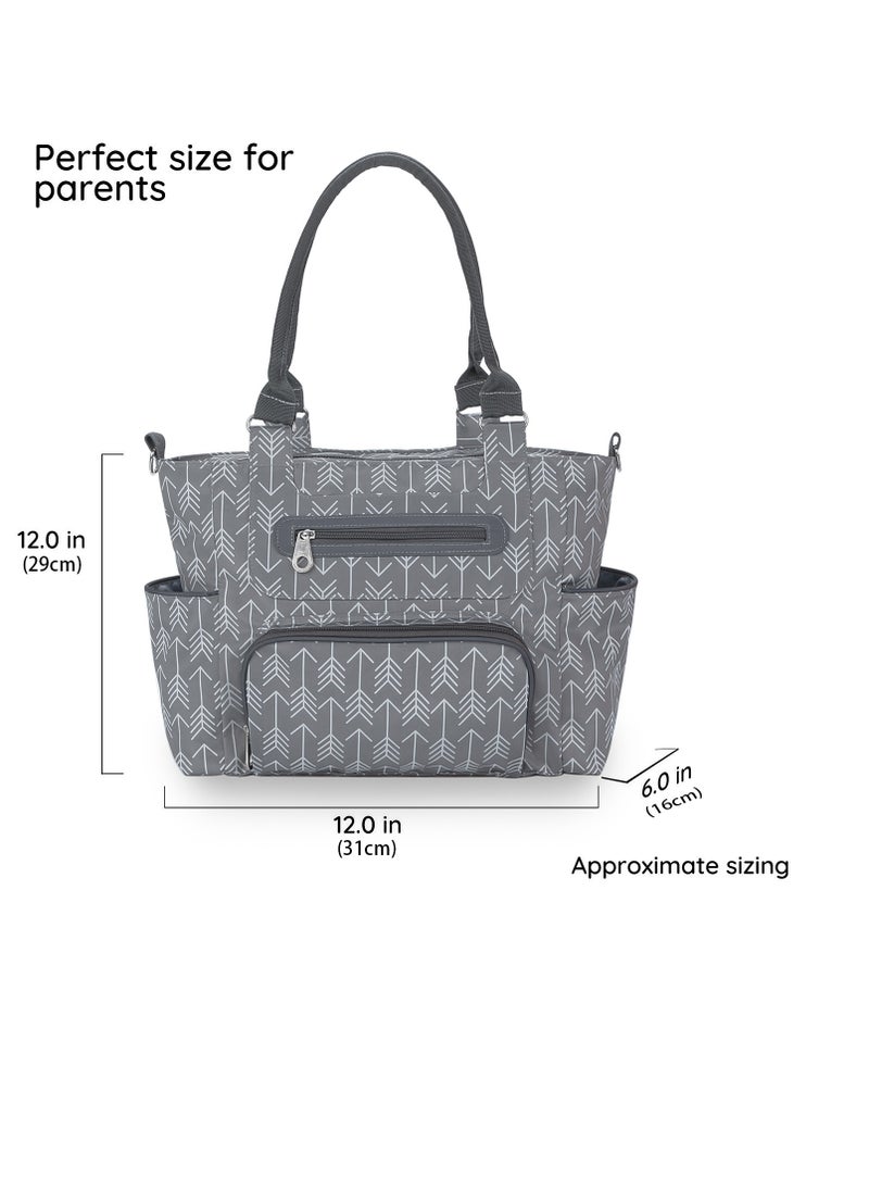 6 Pack Diaper Bag Set With Stroller Hooks And Nappy Changing Mat Nappy Baby Bag Travel Beach Shopping Baby Bag Multifunctional Mummy Bag Cosmetic Wet Dry Pouch