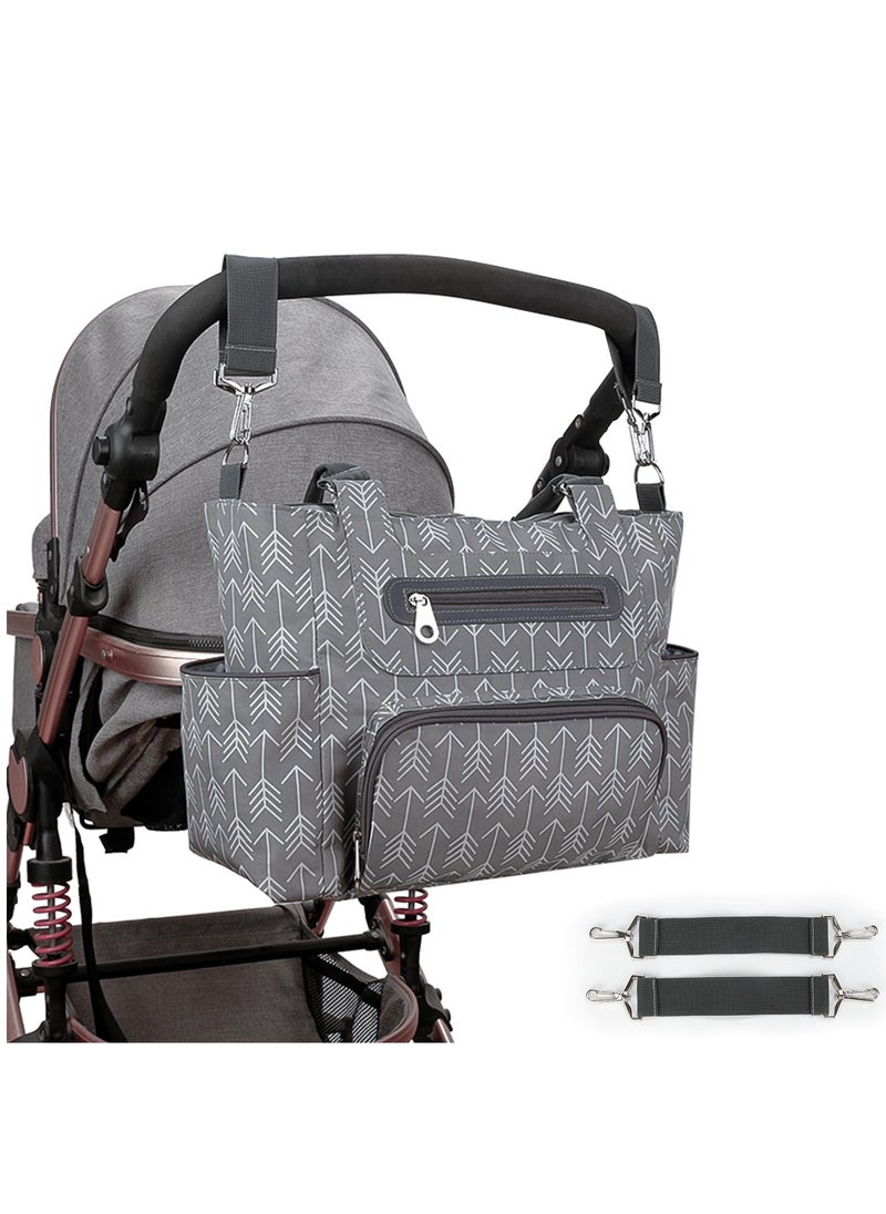 6 Pack Diaper Bag Set With Stroller Hooks And Nappy Changing Mat Nappy Baby Bag Travel Beach Shopping Baby Bag Multifunctional Mummy Bag Cosmetic Wet Dry Pouch