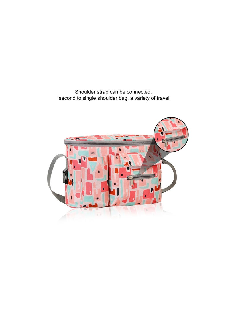 Universal Pram Organiser Bag - Portable, Waterproof Storage for Baby Pushchairs, Perfect for Carrying Water Bottles, Phones, Toys, with Durable PU Coating (1 Pack)