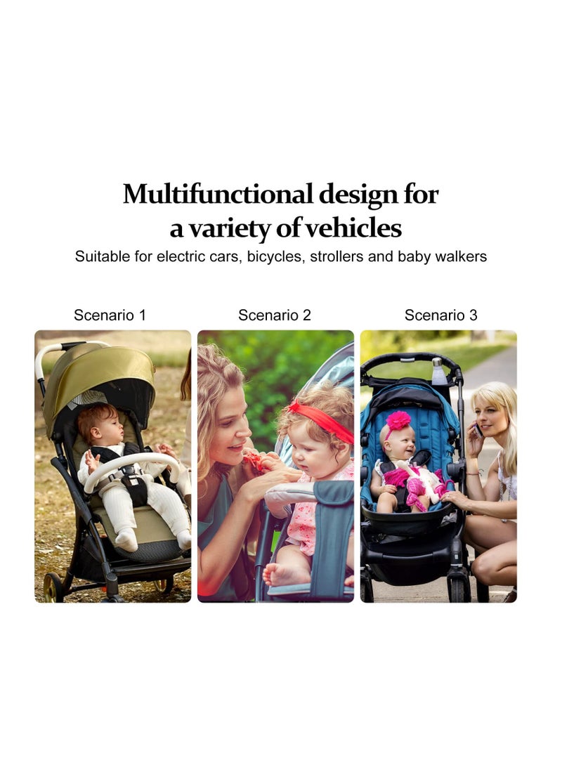 Universal Pram Organiser Bag - Portable, Waterproof Storage for Baby Pushchairs, Perfect for Carrying Water Bottles, Phones, Toys, with Durable PU Coating (1 Pack)
