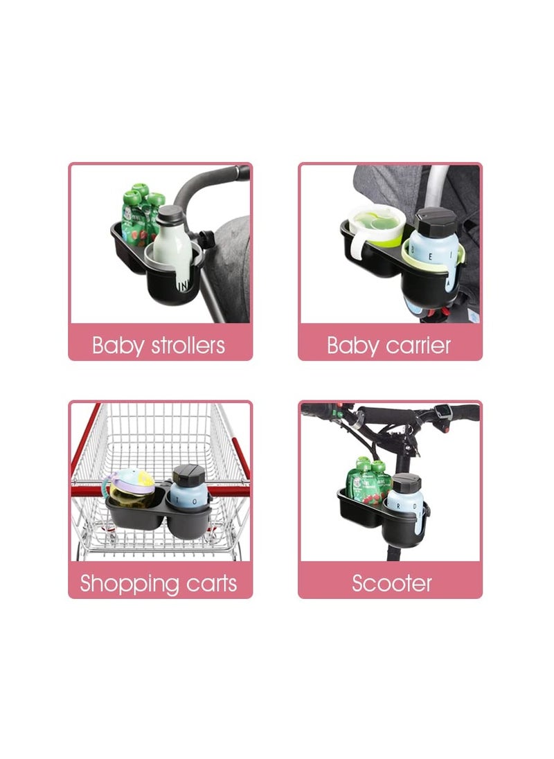 2-in-1 Stroller Snack Tray with Cup Holder, Toddler Stroller Accessory, Fits Strollers with Armrests, Perfect for Snack Catching and Convenient Storage.