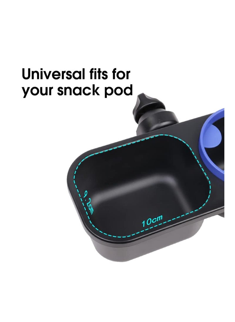2-in-1 Stroller Snack Tray with Cup Holder, Toddler Stroller Accessory, Fits Strollers with Armrests, Perfect for Snack Catching and Convenient Storage.