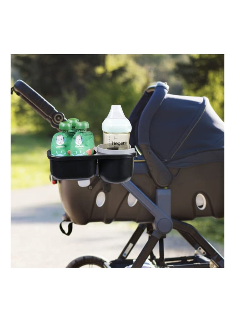2-in-1 Stroller Snack Tray with Cup Holder, Toddler Stroller Accessory, Fits Strollers with Armrests, Perfect for Snack Catching and Convenient Storage.