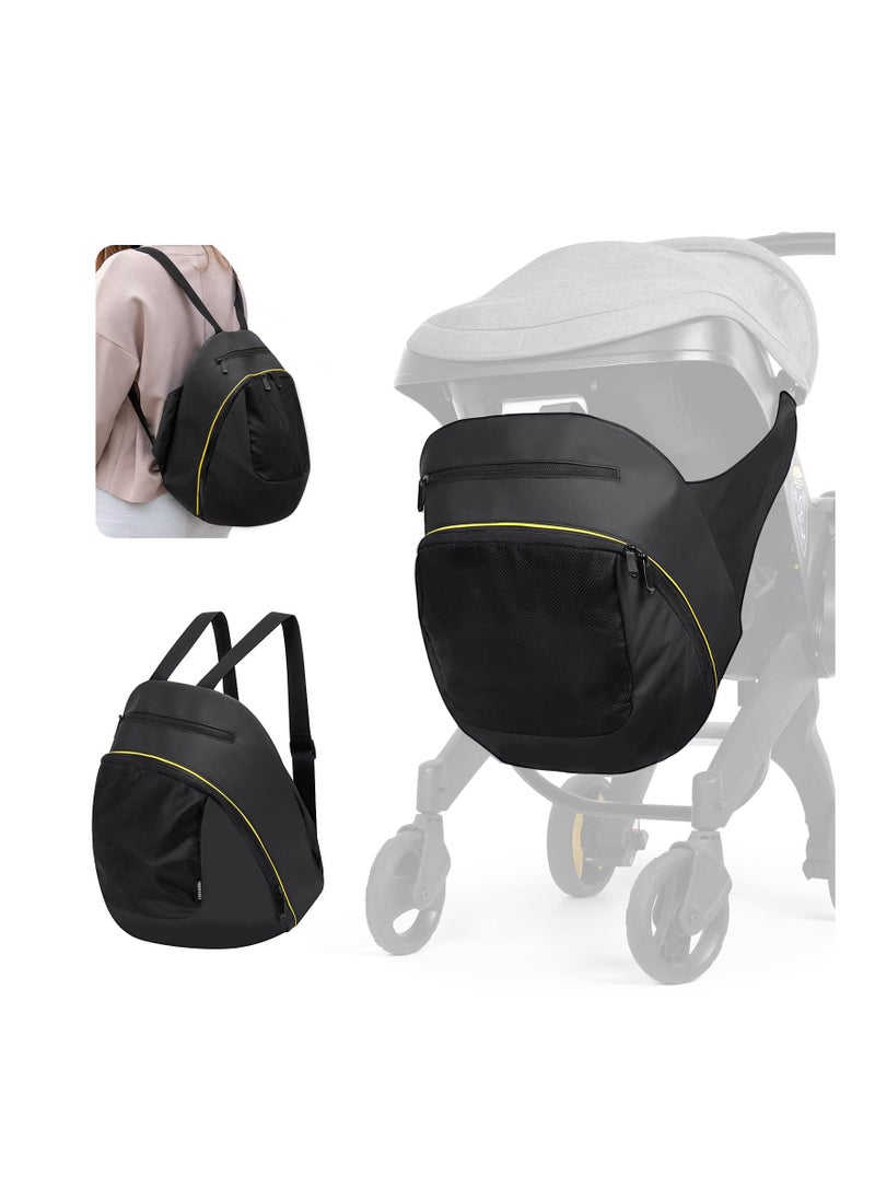 Large Capacity Storage Bag for Doona Infant Car Seat, Versatile Stroller Organizer with Easy Access Zipper, Wearable Backpack for Diapers, Snacks, and Wipes (1 Pack)