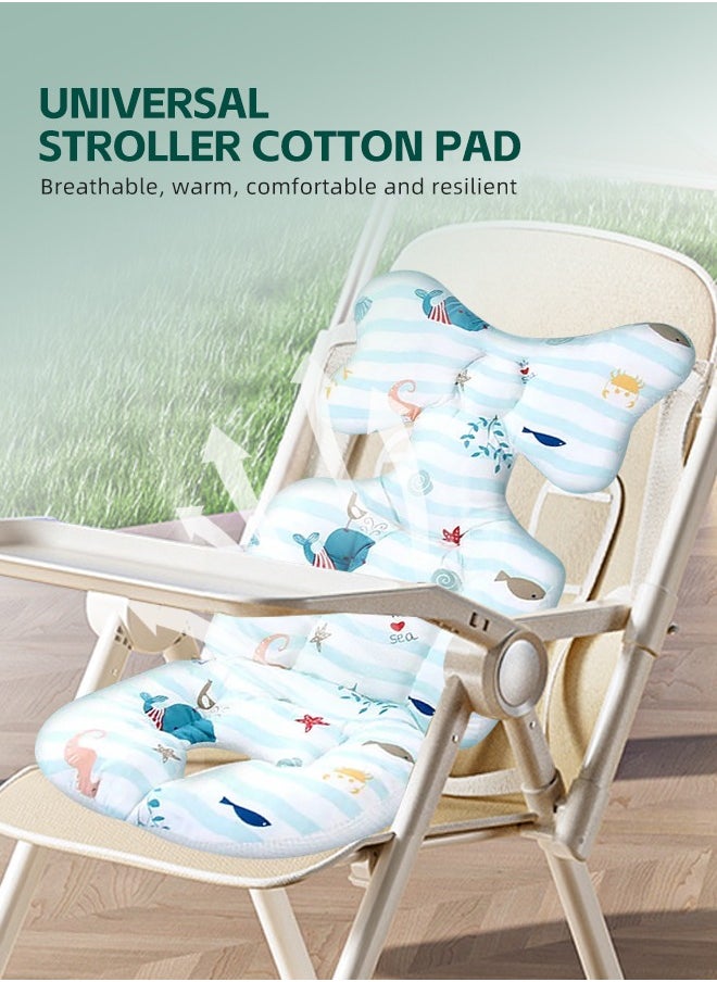 Baby Stroller Cushion Pad Stroller Liner Insert Car Seat Liner Cover Non Slip Baby Stroller Liner Seat Pad