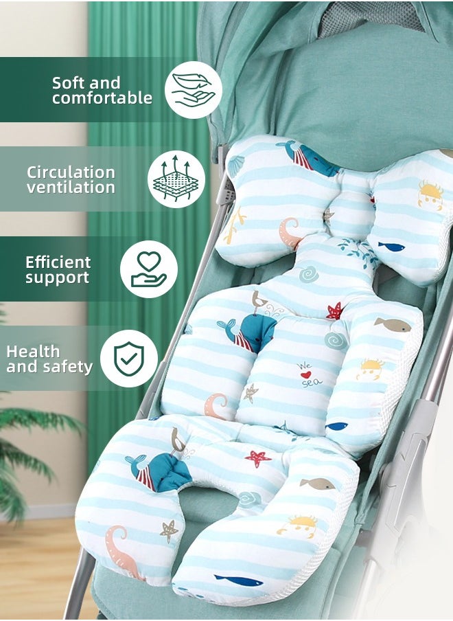 Baby Stroller Cushion Pad Stroller Liner Insert Car Seat Liner Cover Non Slip Baby Stroller Liner Seat Pad