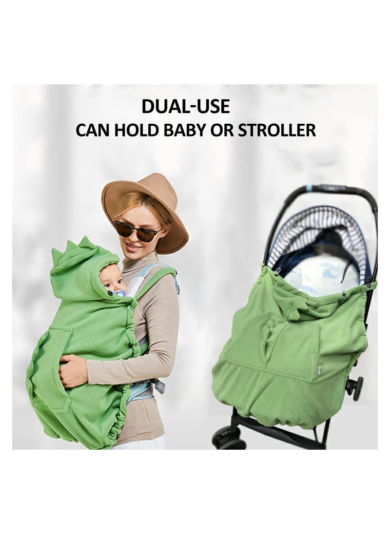 Universal All-Season Baby Carrier Cover - Warm Hooded Stretchy Cloak for Newborns, Kangaroo Hoodie for Baby Sling and Stroller Use. Perfect for Keeping Your Baby Cozy!