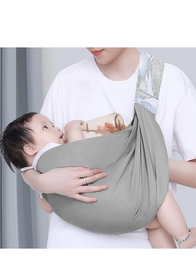Soft Adjustable Baby Carrier for Newborns to 24 Months, Comfortable Cross-Body Sling with Quick Dry Fabric and Wide Shoulder Straps
