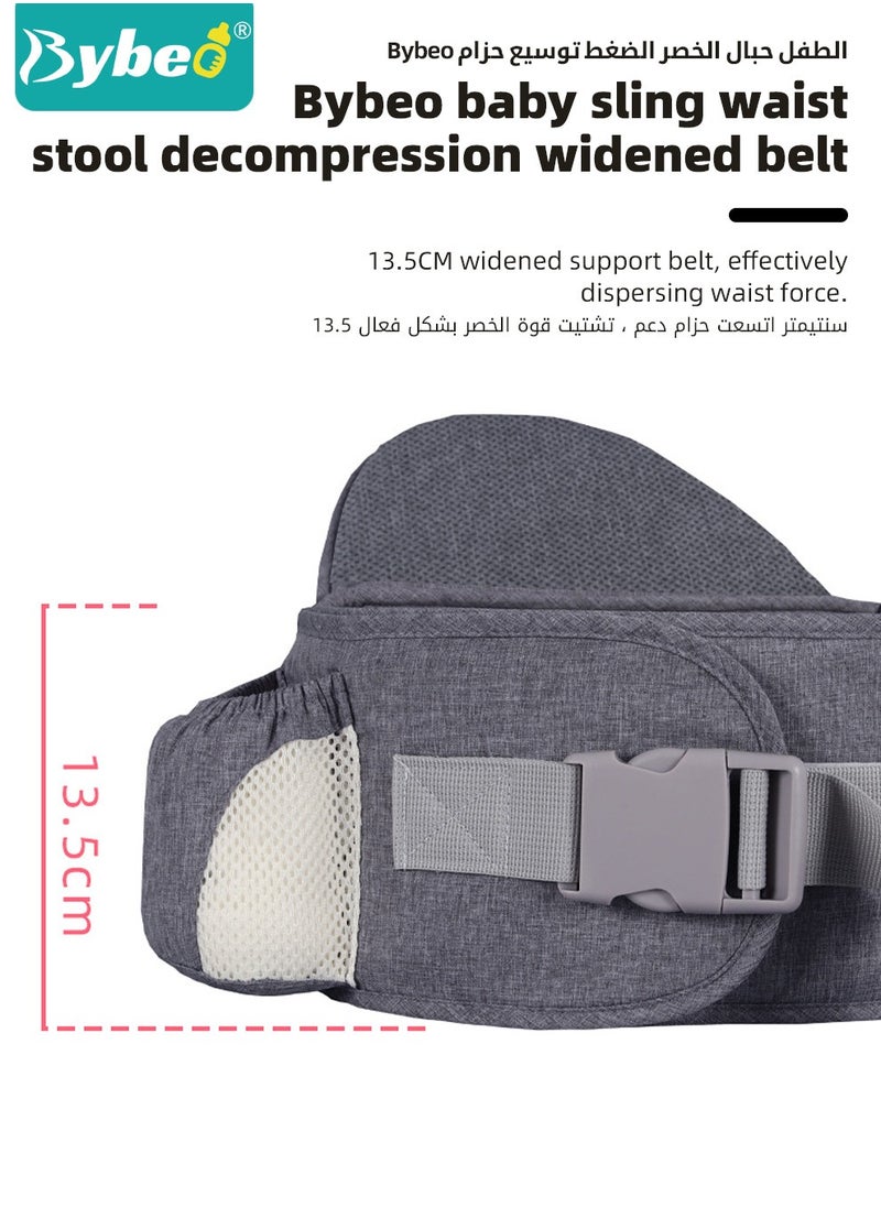 Baby Carrier with Hip Seat And Storage Bag,  Multifunctional Baby Strap Waist Carrier for Newborn to Toddler, Adjustable Baby holder, Baby Sling Carrier with Ergonomic Head Back Support