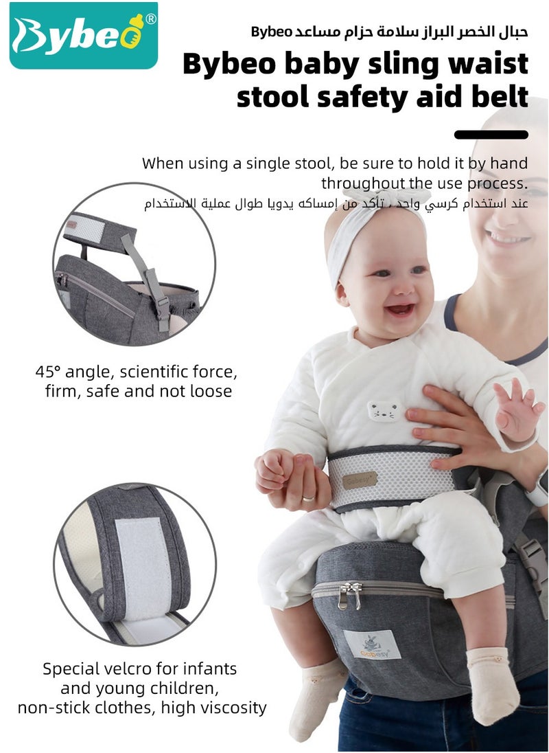 Baby Carrier with Hip Seat And Storage Bag,  Multifunctional Baby Strap Waist Carrier for Newborn to Toddler, Adjustable Baby holder, Baby Sling Carrier with Ergonomic Head Back Support