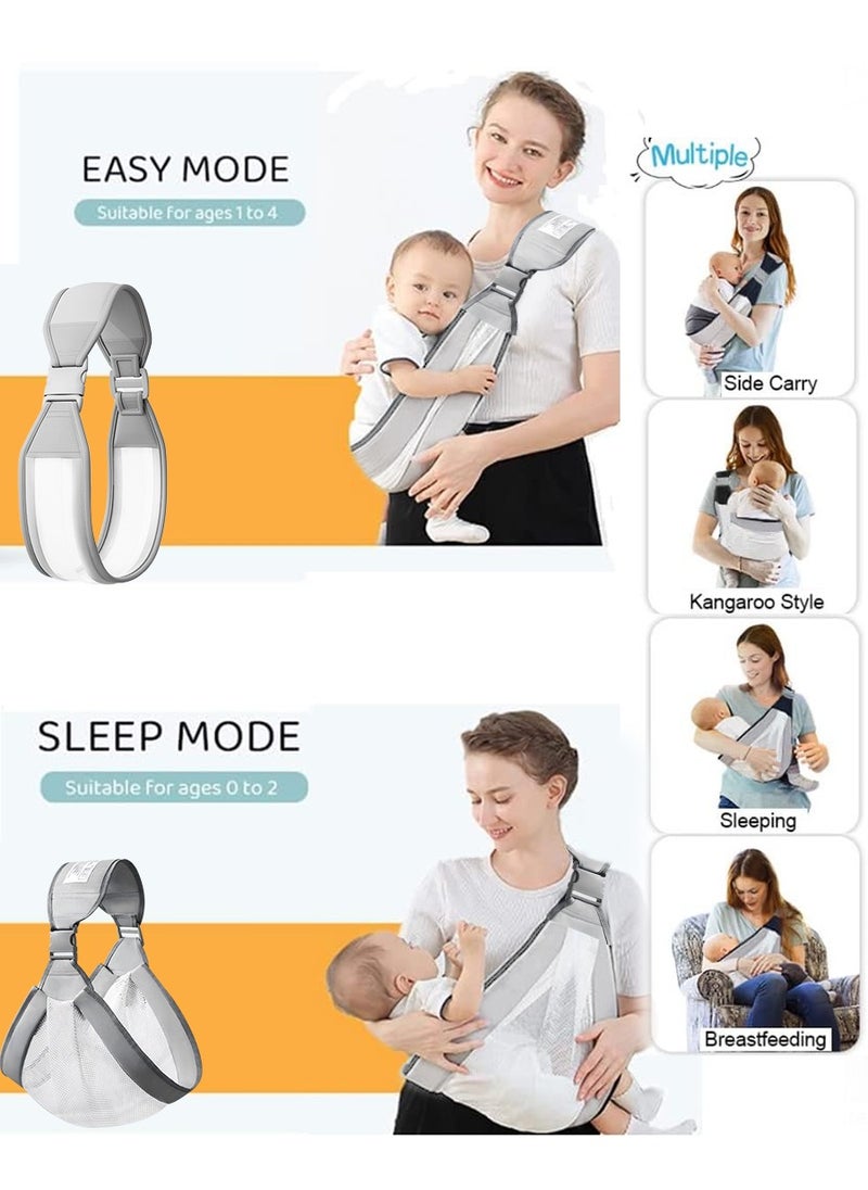 Baby Wrap Baby Wrap Ring Sling and Nursing Cover,Multi-functional and lightweight baby carrier for all seasons,1-4 years old,Breathable and soft,Comfortable,Pe